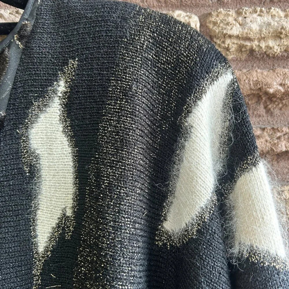 Jon Lawrence Vintage Black Angora Blend Sweater Size Large - Picture 7 of 10